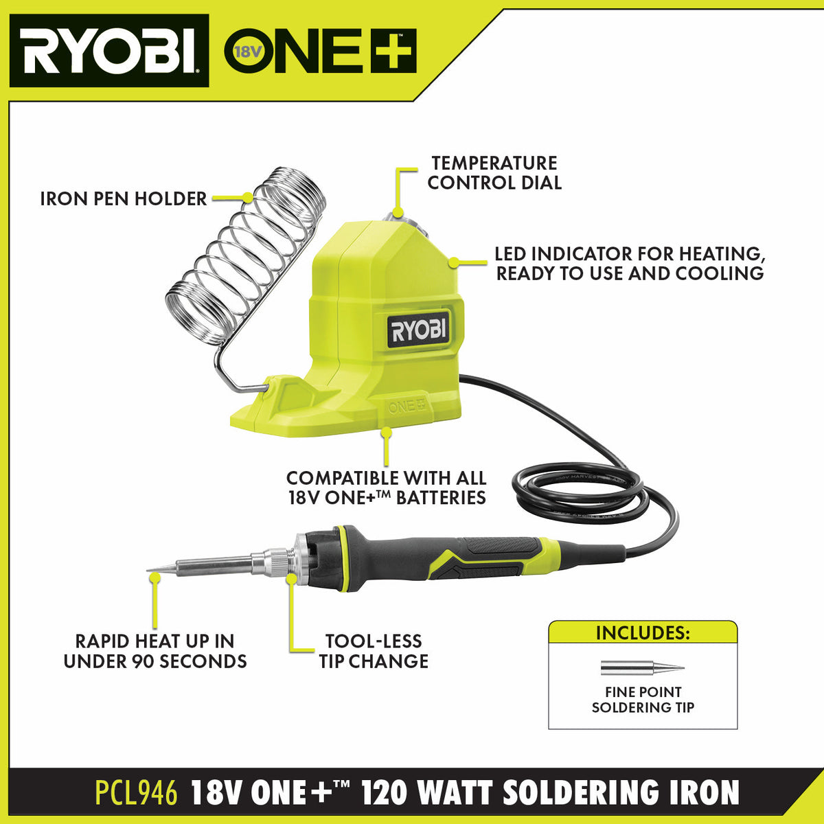 18V ONE+ 120W SOLDERING IRON Image 2