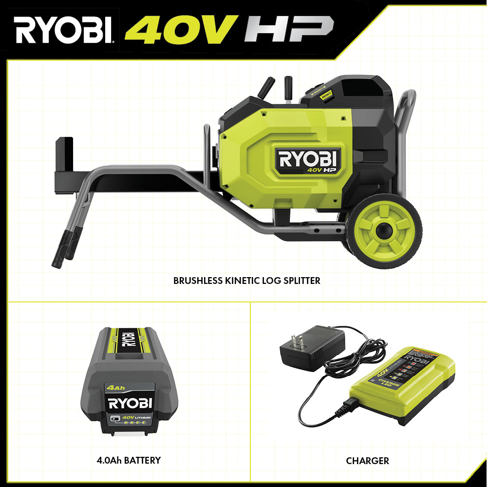 40V HP BRUSHLESS KINETIC LOG SPLITTER KIT Image 3