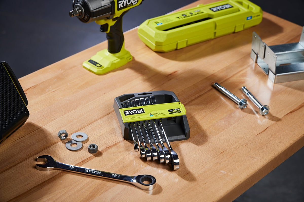 8 PC. Metric Ratcheting Combination Wrench Set Image 2