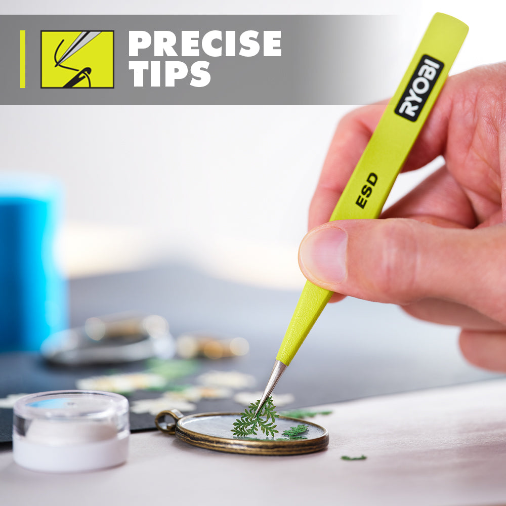 2 PC. Precision Anti-Static Tweezers Image 3