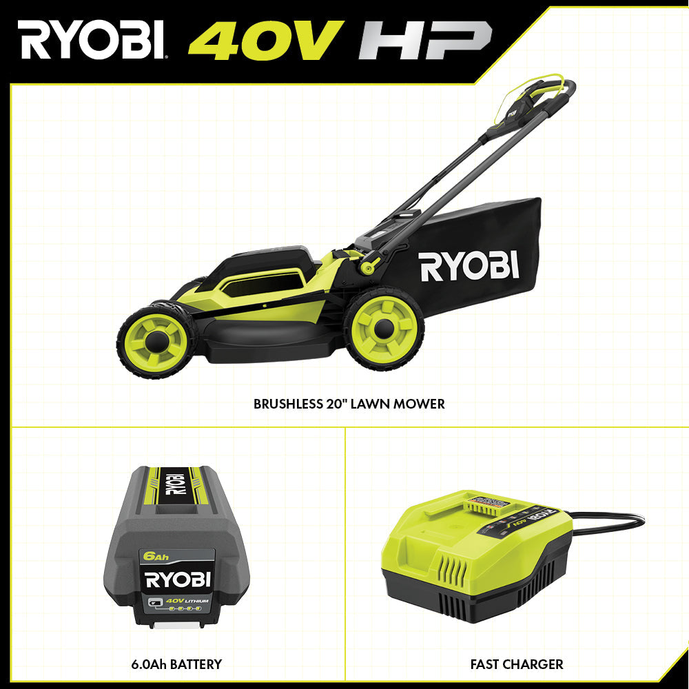 40V HP BRUSHLESS 20" SELF-PROPELLED LAWN MOWER Image 3