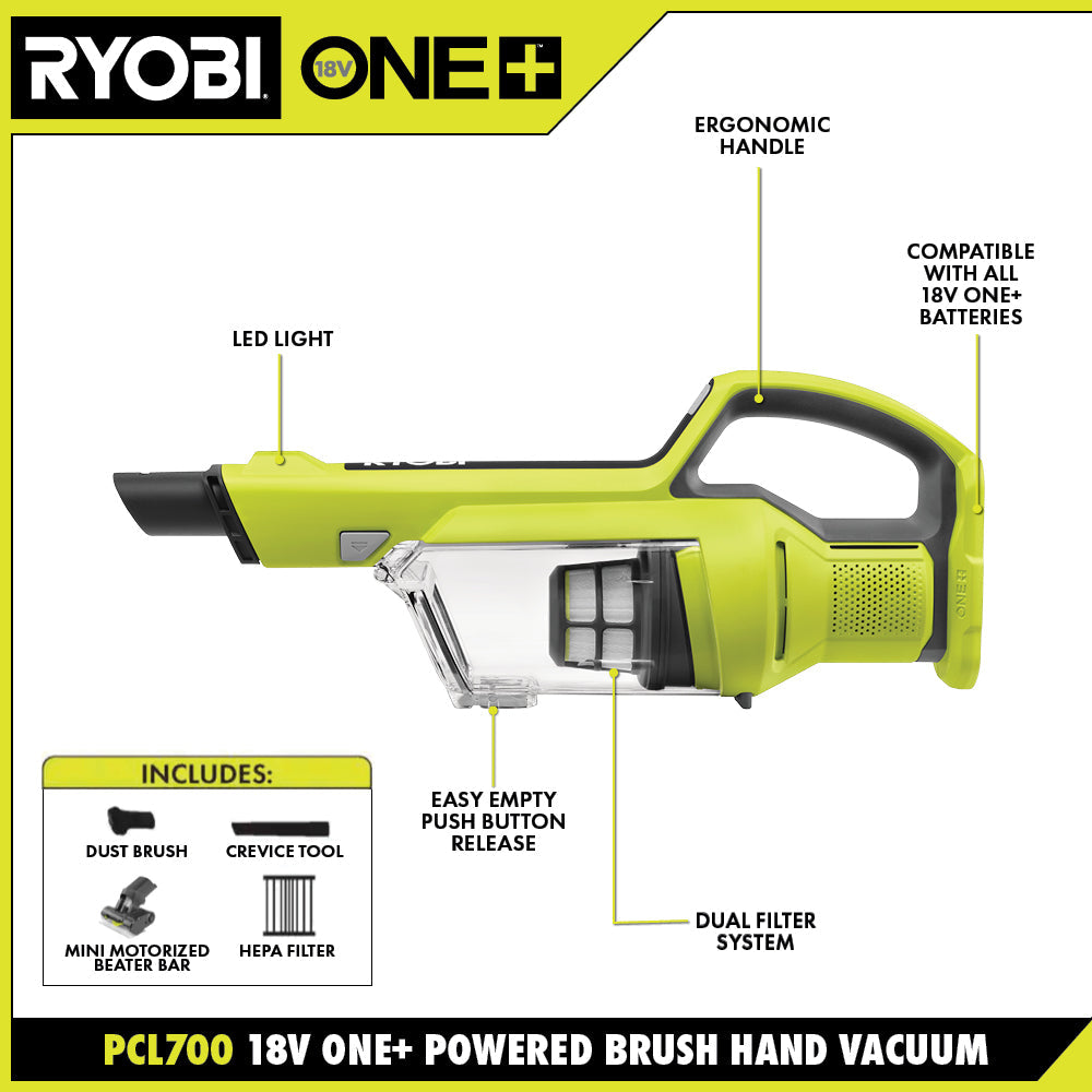 18V ONE+ POWERED BRUSH HAND VACUUM KIT Image 2