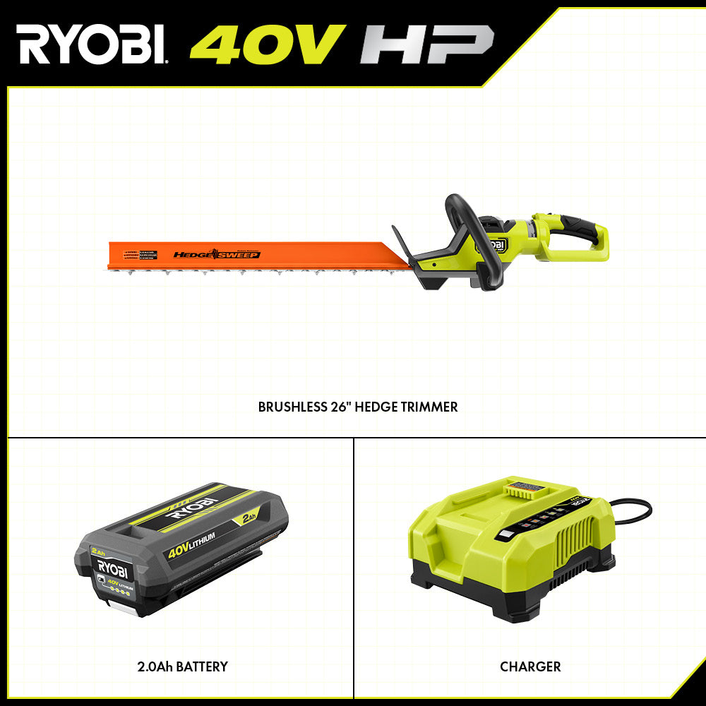 40V HP BRUSHLESS 26" HEDGE TRIMMER KIT Image 2