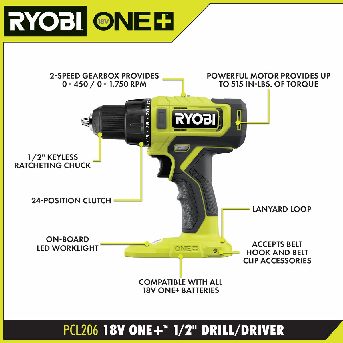 18V ONE+ 4-TOOL COMBO KIT Image 2