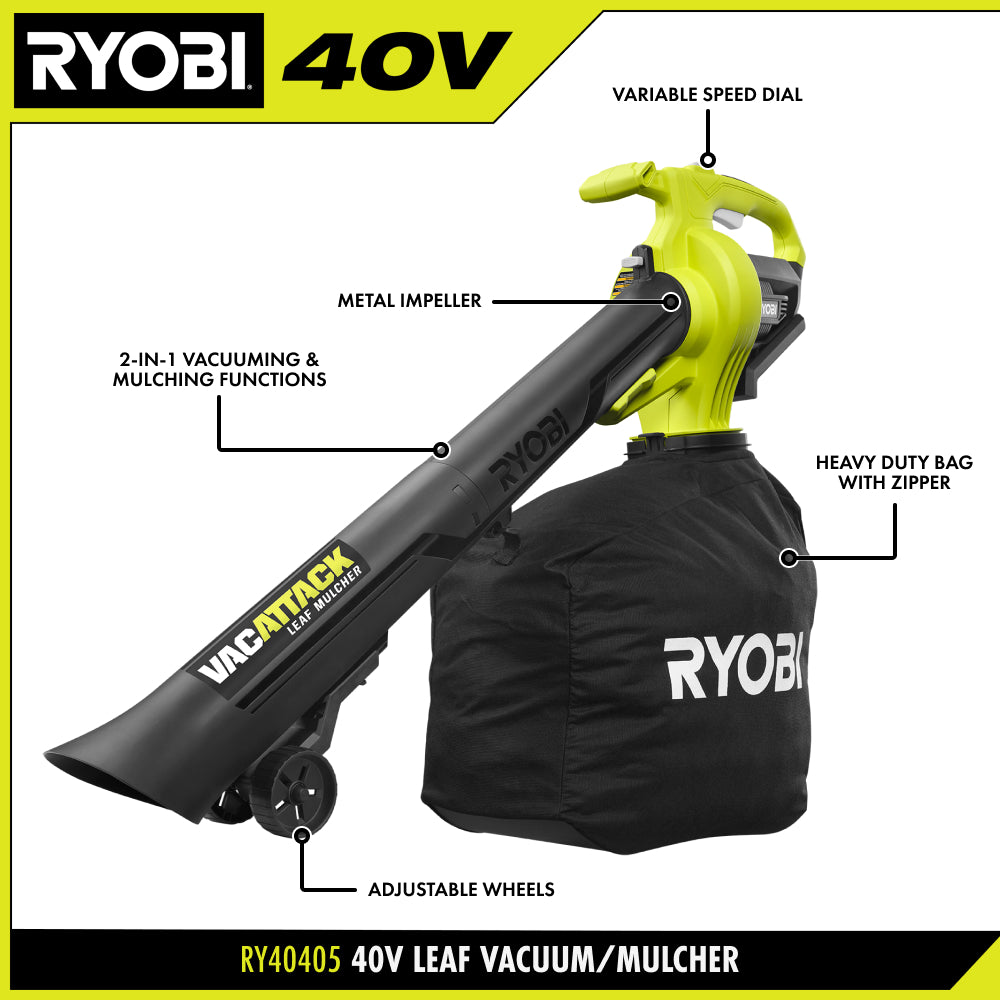 40V LEAF VACUUM/MULCHER Image 3