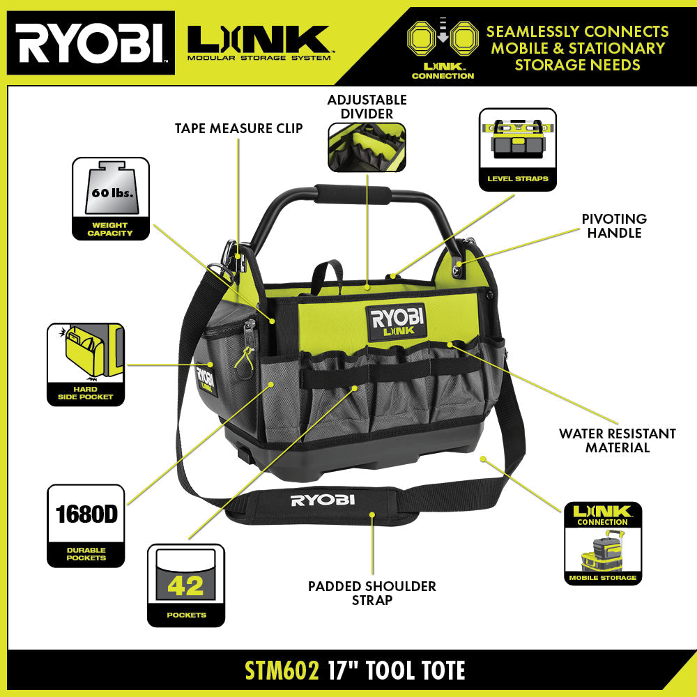 LINK 17" OPEN TOOL TOTE Image 4
