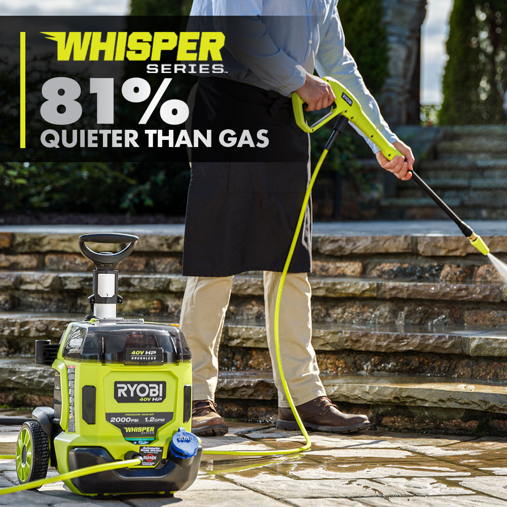 40V HP BRUSHLESS WHISPER SERIES 2000 PSI PRESSURE WASHER  Image 9