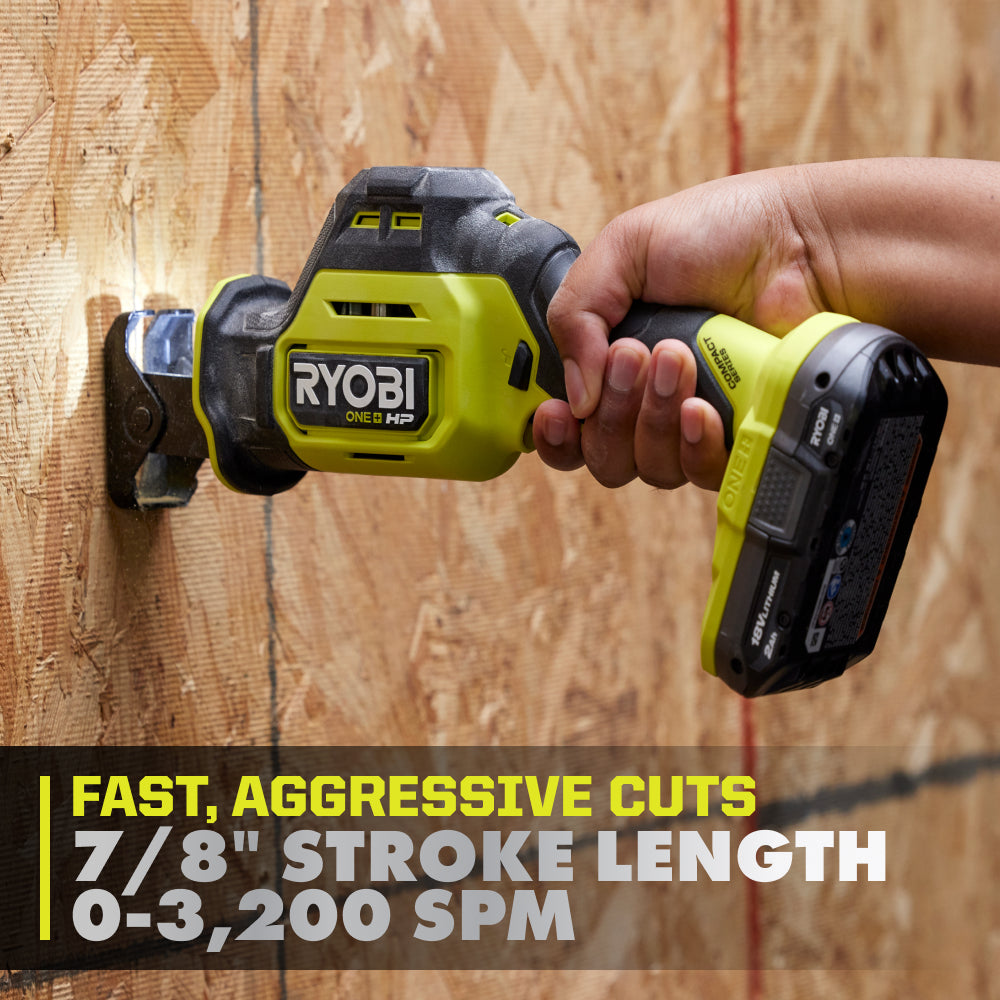18V ONE+ HP COMPACT BRUSHLESS ONE-HANDED RECIPROCATING SAW KIT Image 6